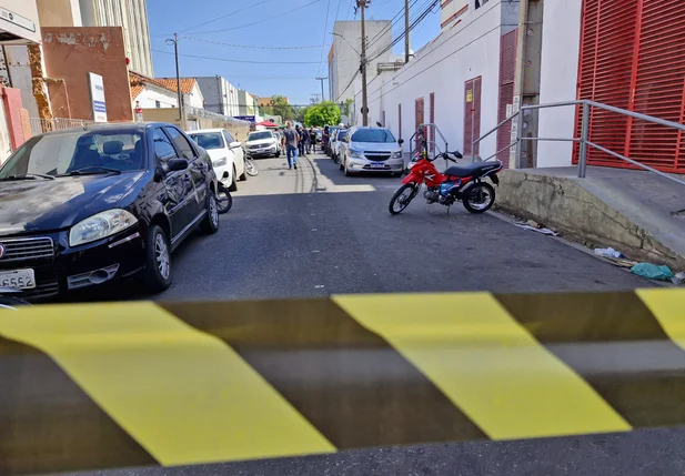 Local do homicídio no Centro de Teresina