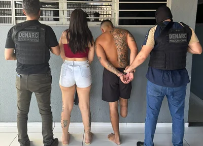 Marcelo Pernetta e Maria Clara foram conduzidos pelo Denarc