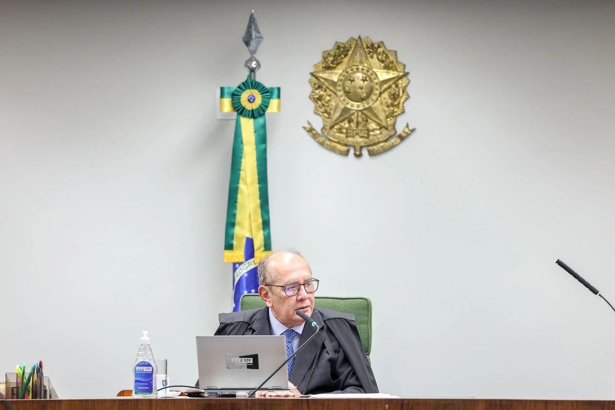 Ministro Gilmar Mendes em sessão da Primeira Turma