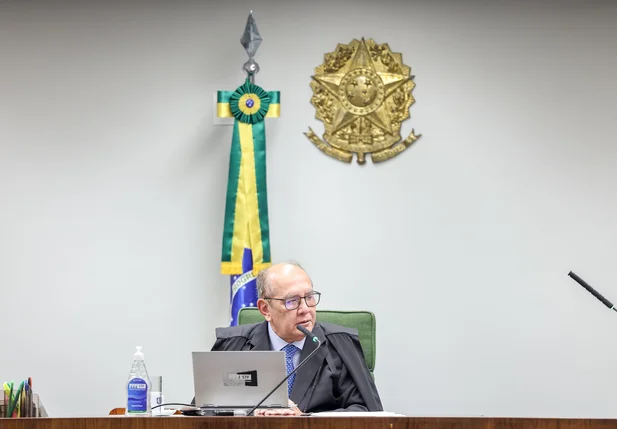 Ministro Gilmar Mendes em sessão da Primeira Turma