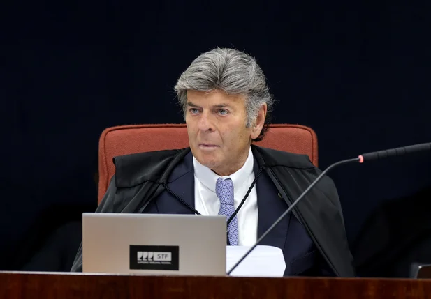 Ministro Luiz Fux na sessão da Primeira Turma