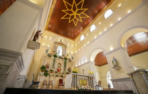 Missa aconteceu na Igreja Nossa Senhora do Amparo