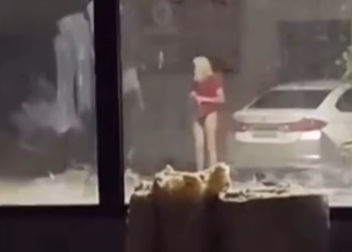 Momento em que o pastor é flagrado