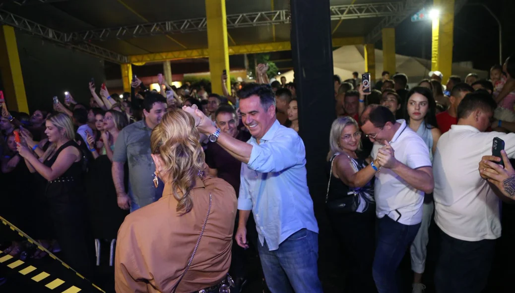 O senador em um dos eventos