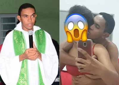 Os vídeos mostram o padre em momentos íntimos com uma mulher