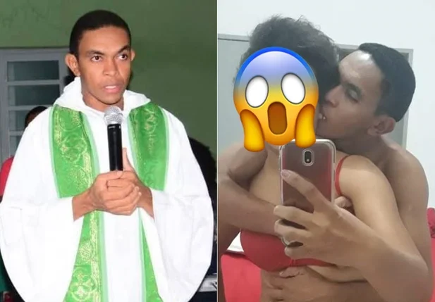 Os vídeos mostram o padre em momentos íntimos com uma mulher