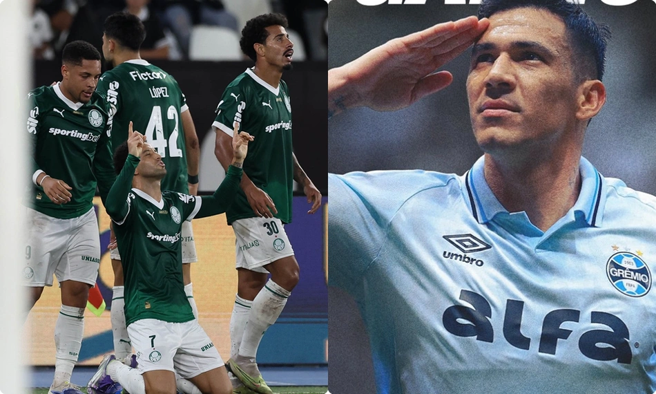 Palmeiras e Grêmio vencem na 20ª rodada do Brasileirão
