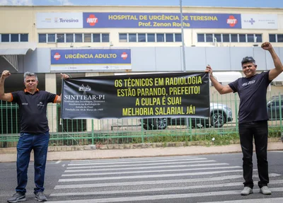 Profissionais da saúde praralisaram atividades em Teresina