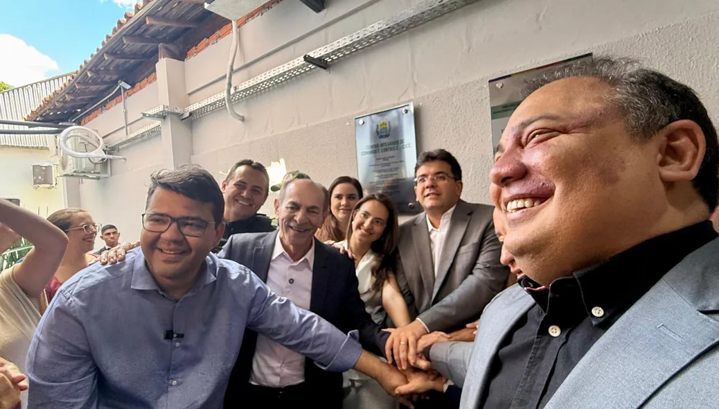 Rafael Fonteles junto com Chico Lucas inauguraram o novo sistema de segurança