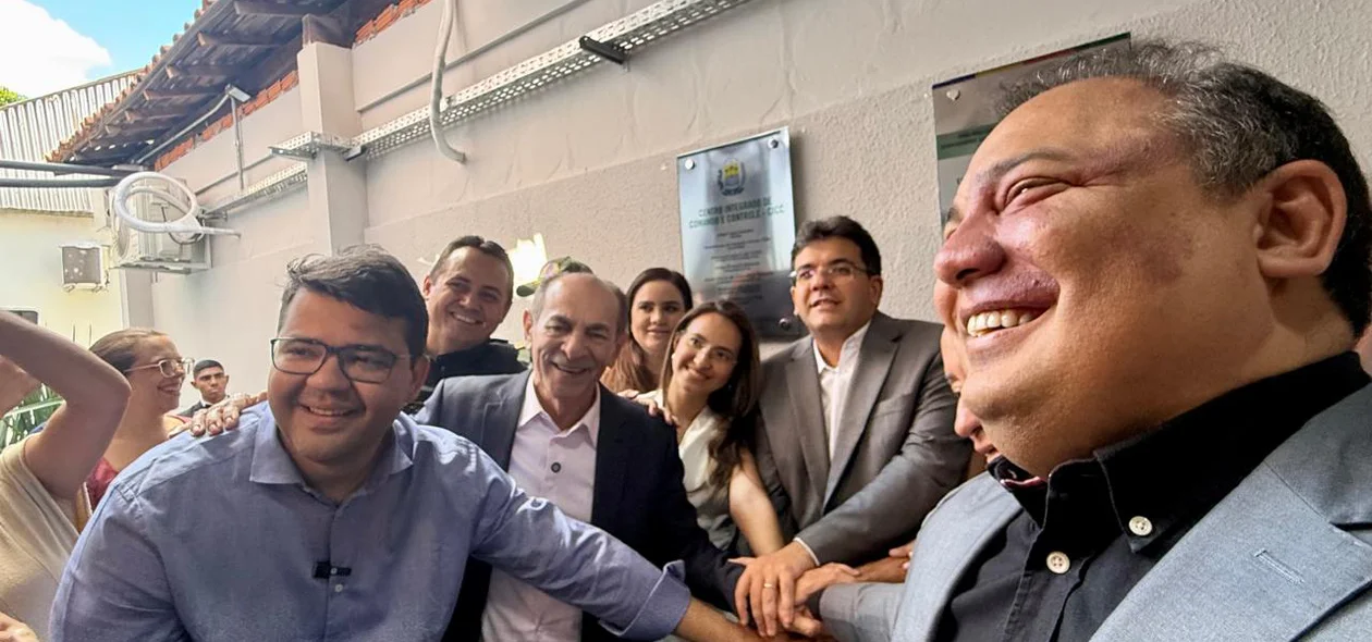 Rafael Fonteles junto com Chico Lucas inauguraram o novo sistema de segurança