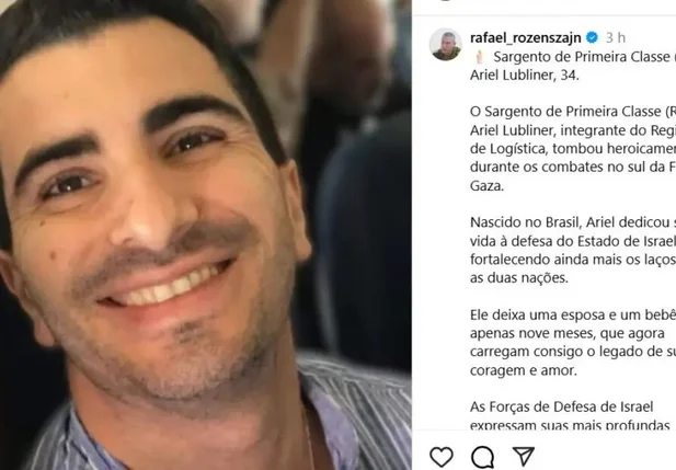 Soldado brasileiro que lutava por Israel morreu em Gaza