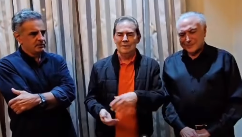 Aécio Neves, Paulinho da Força e Michel Temer