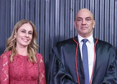 Alexandre de Moraes e a sua esposa, Viviane Barci