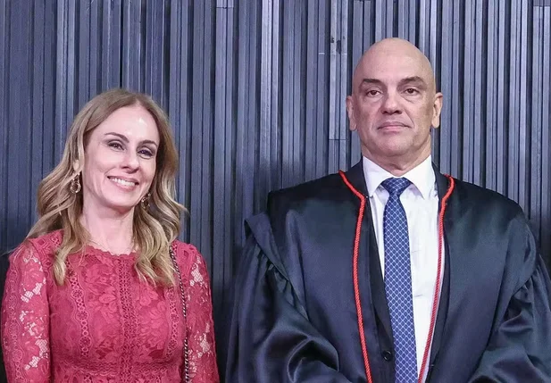 Alexandre de Moraes e a sua esposa, Viviane Barci
