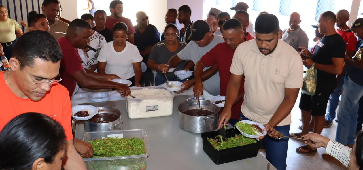 Almoço realizado no evento
