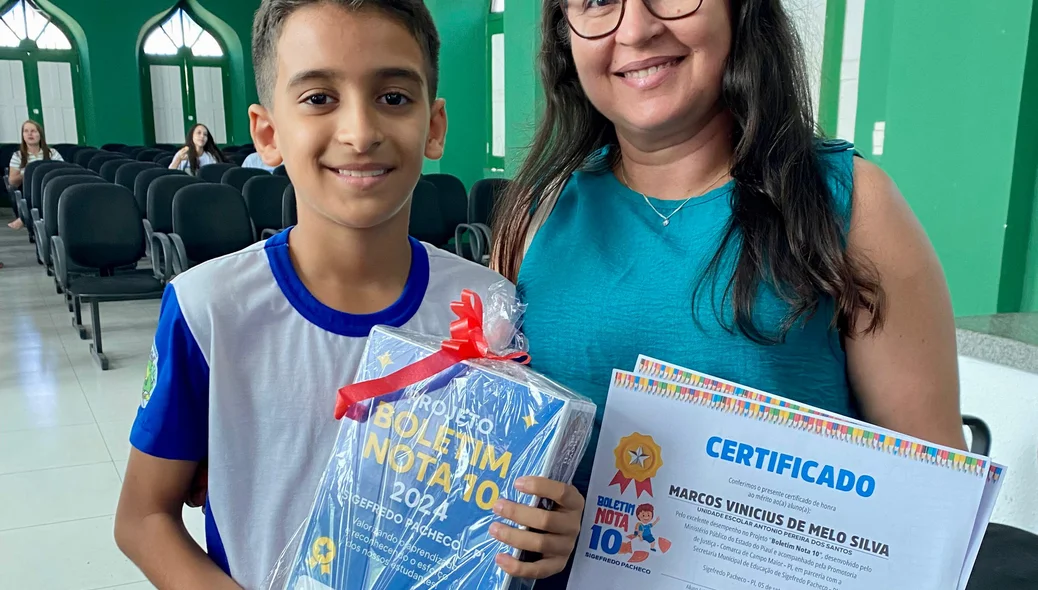 Alunos de Sigefredo Pacheco são premiados no projeto Boletim Nota 10