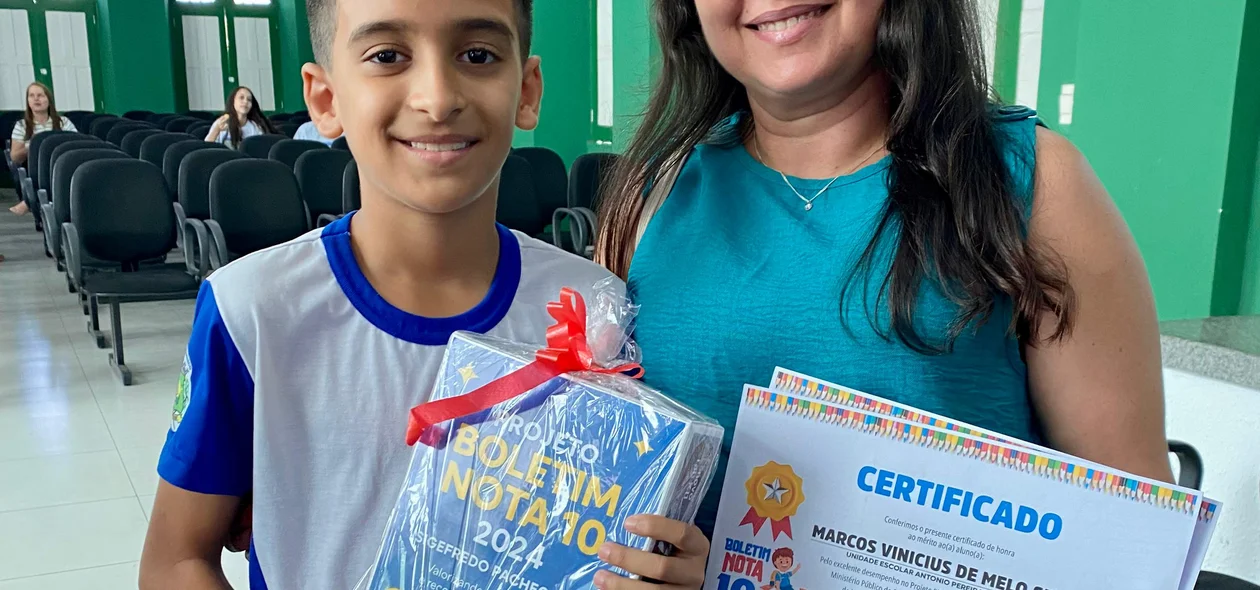 Alunos de Sigefredo Pacheco são premiados no projeto Boletim Nota 10