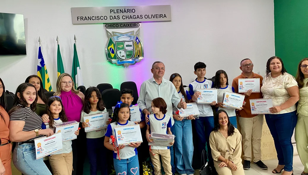 Alunos de Sigefredo Pacheco são premiados no projeto Boletim Nota 10