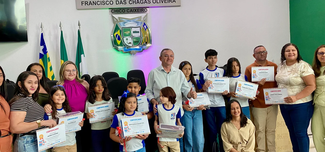 Alunos de Sigefredo Pacheco são premiados no projeto Boletim Nota 10