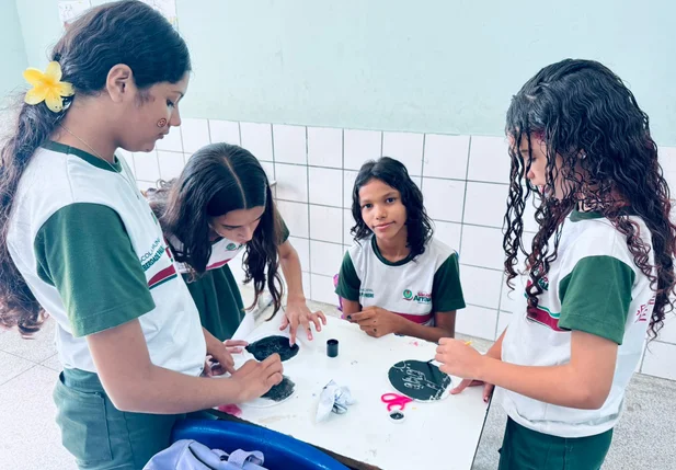 Alunos do 7º Ano da Escola Municipal da Liberdade Paulo Freire