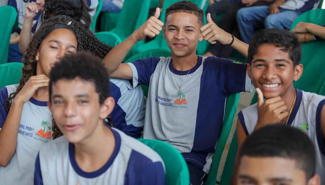Alunos engajados para a mais uma etapa da Blitz ONEE