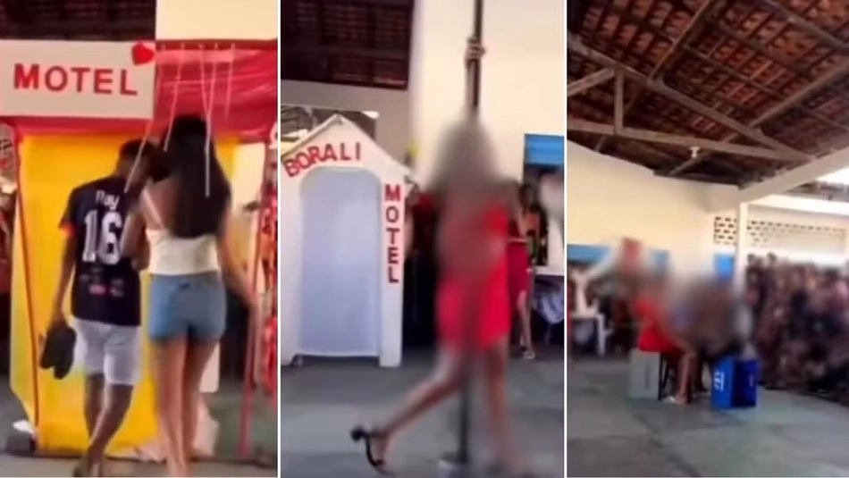 Alunos montam 'motel' e simulam sexo em gincana escolar no Maranhão