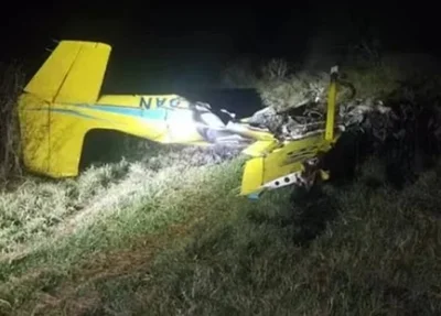 Avião de pequeno porte cai no Mato Grosso do Sul e deixa 4 mortos