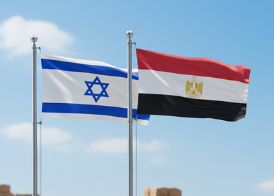Bandeira de Israel e do Egito