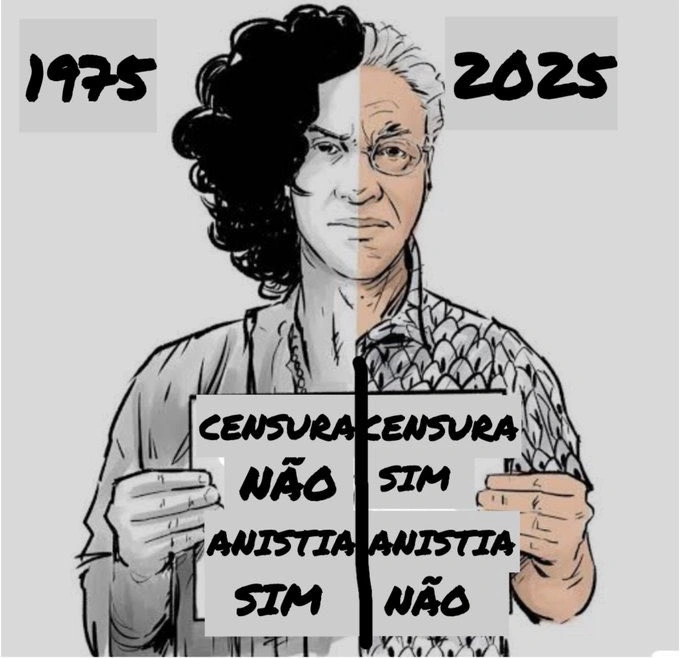 Caetano Veloso defendeu a anistia no fim da ditadura militar brasileira