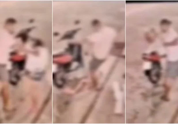 Câmera flagrou policial militar agredindo mulher com socos e chutes no Maranhão