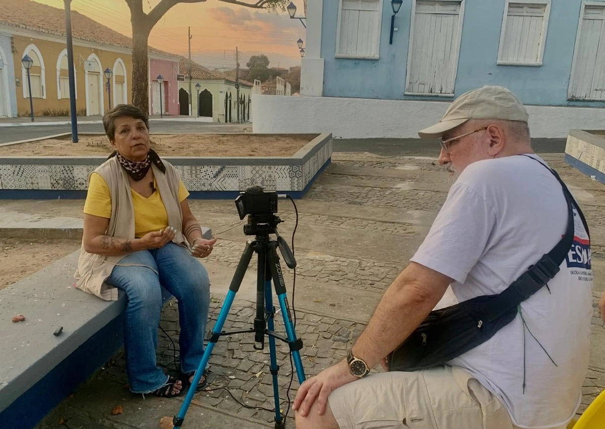 Carlos Pronzato gravando em Amarante