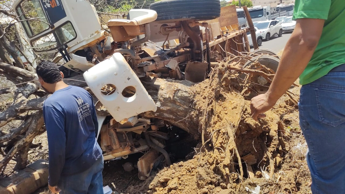 Caminhão tombou na BR 316 em Teresina
