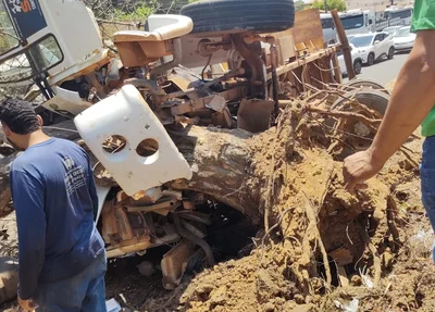 Caminhão tombou na BR 316 em Teresina