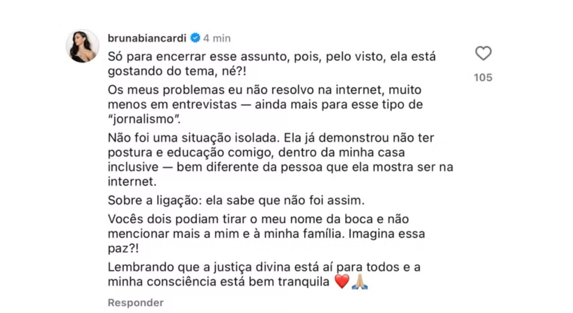Comentário de Bruna Biancardi