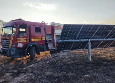 Corpo de Bombeiros na ocorrência