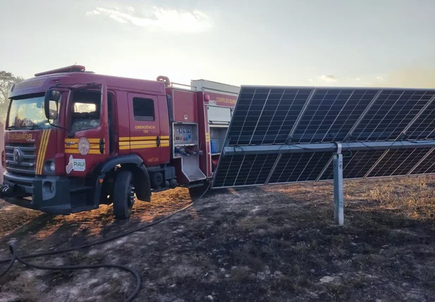 Corpo de Bombeiros na ocorrência