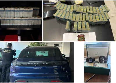 Dinheiro, veículo e relógio de luxo apreendidos na Operação OMNI