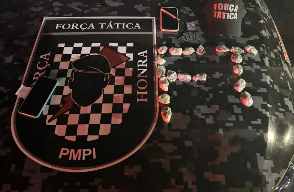 Droga apreendida pela PM