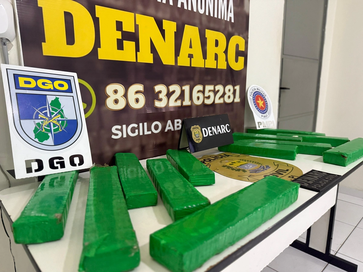 Droga apreendida pelo DENARC em conjunto com a Polícia Militar