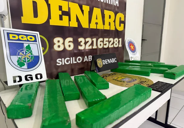 Droga apreendida pelo DENARC em conjunto com a Polícia Militar