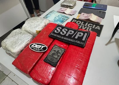 Drogas apreendidas pela Diretoria de Operações de Trânsito