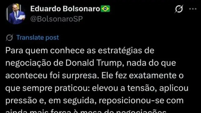 Eduardo Bolsonaro via X