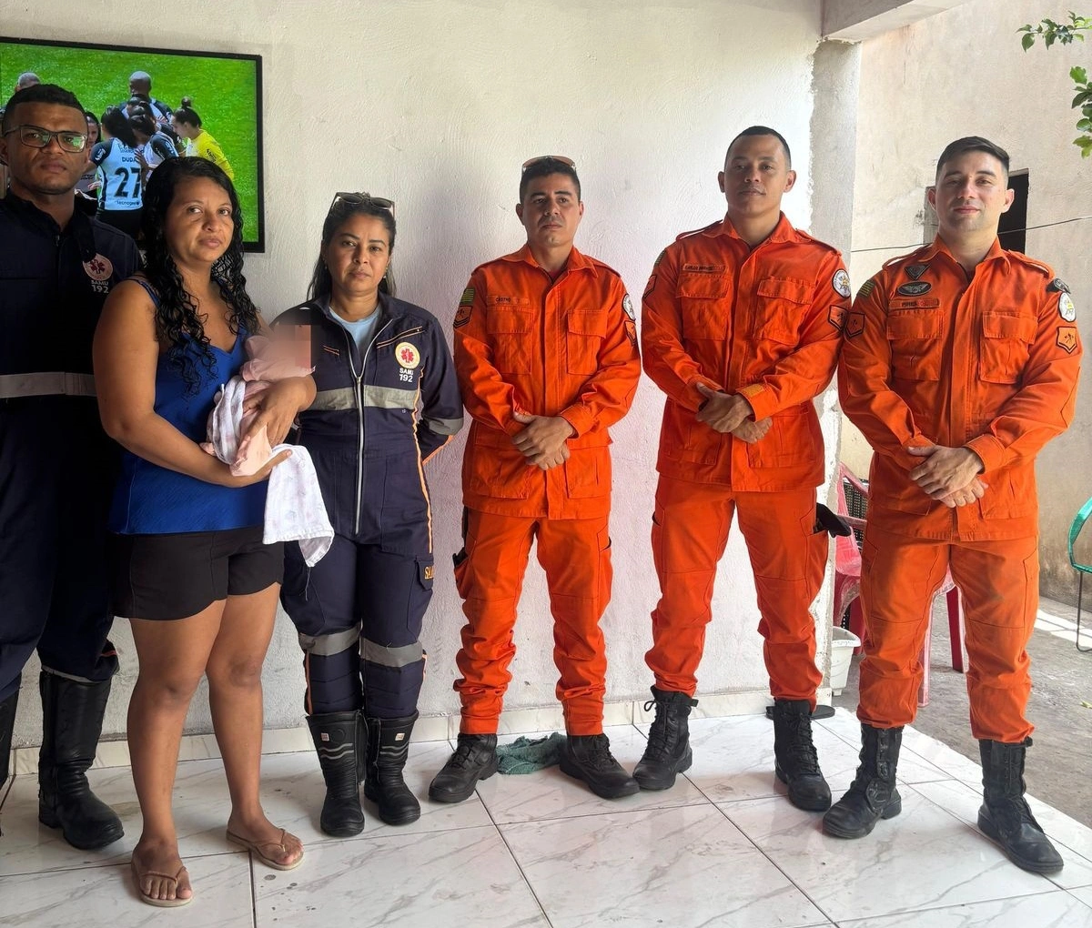 Equipe do Corpo de Bombeiros que atendeu ocorrência em Teresina