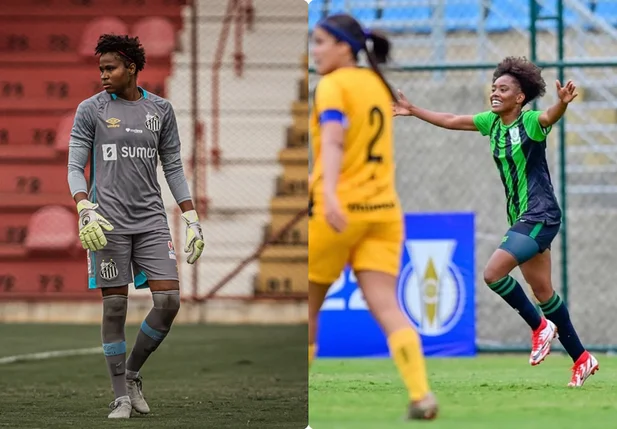 Goleira Dida e atacante Tábata Gaúcha