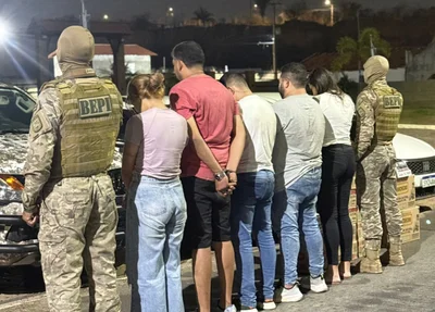 Grupo preso pelo BEPI na zona sul de Teresina