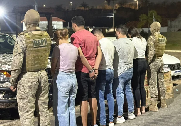 Grupo preso pelo BEPI na zona sul de Teresina
