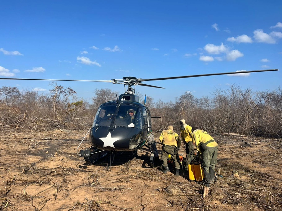 Helicóptero da PM auxiliou na operação