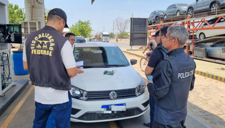 Imepi apreende placa com fraude eletrônica em posto de combustível