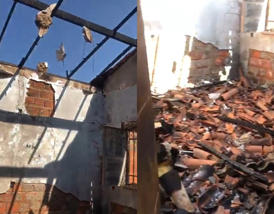 Incêndio destruiu parte da casa de Vanessa Soares