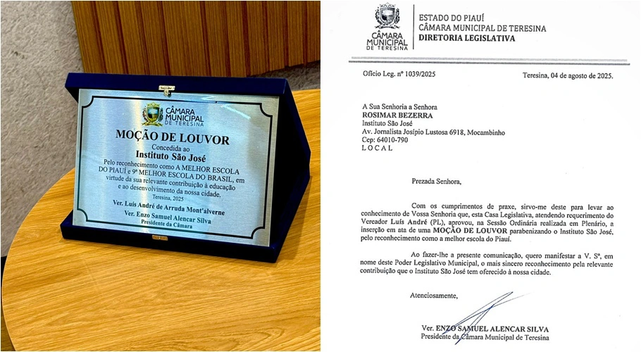 Instituto São José é homenageado pela Câmara de Teresina